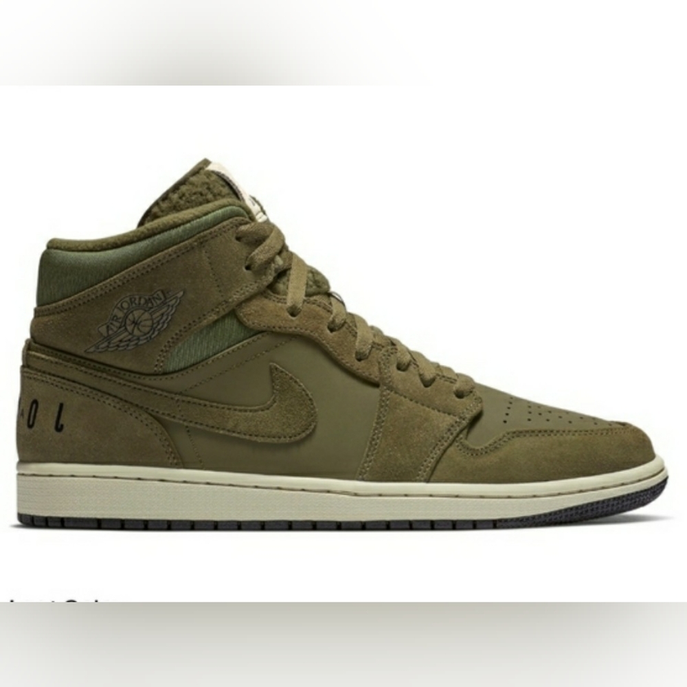 Authentic Nike air jordan 1 mid retro olive